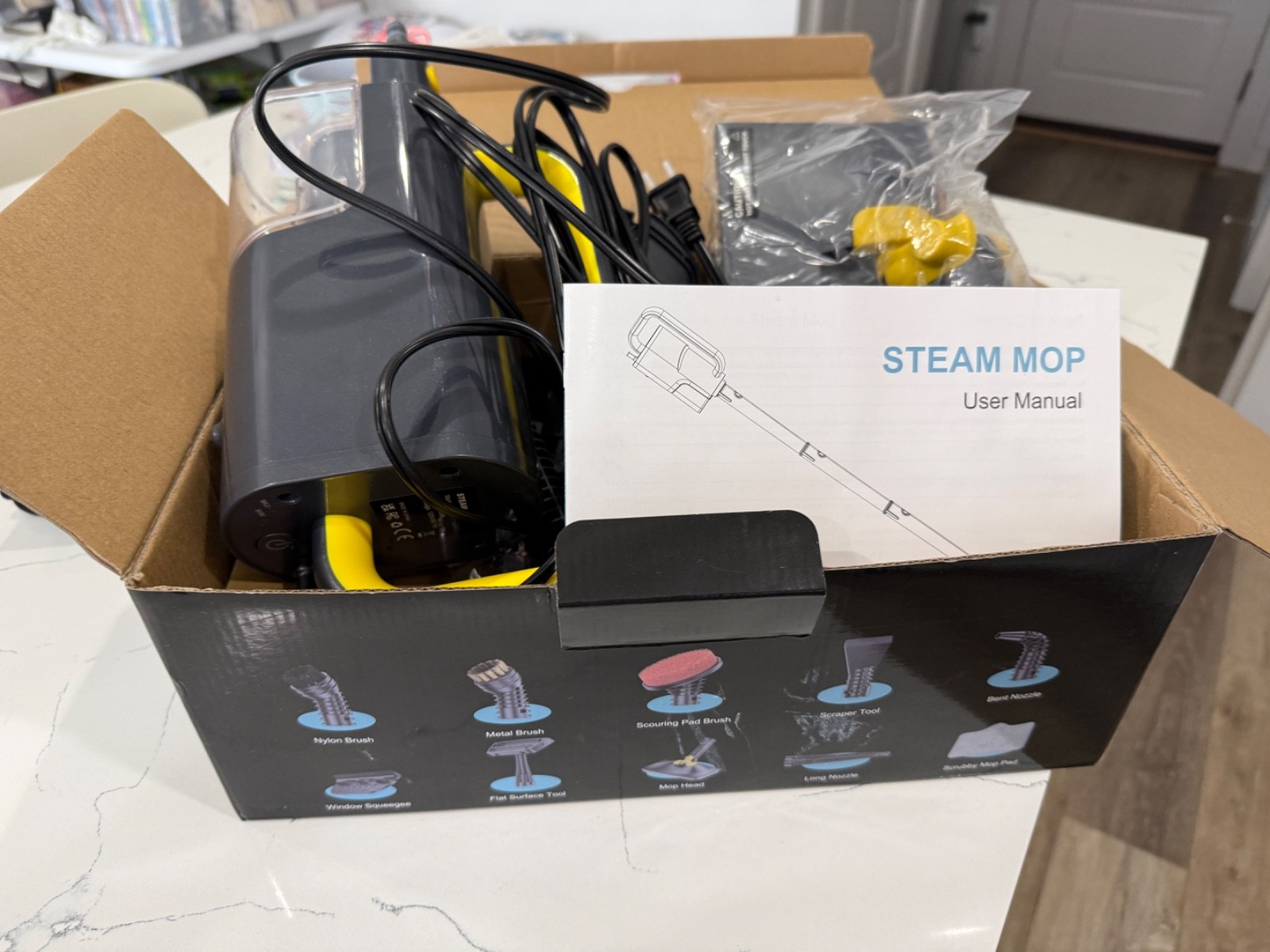 Scrub Wiz Steam Mop and Handheld Steamer 10-in-1 Everything To Clean Your Home