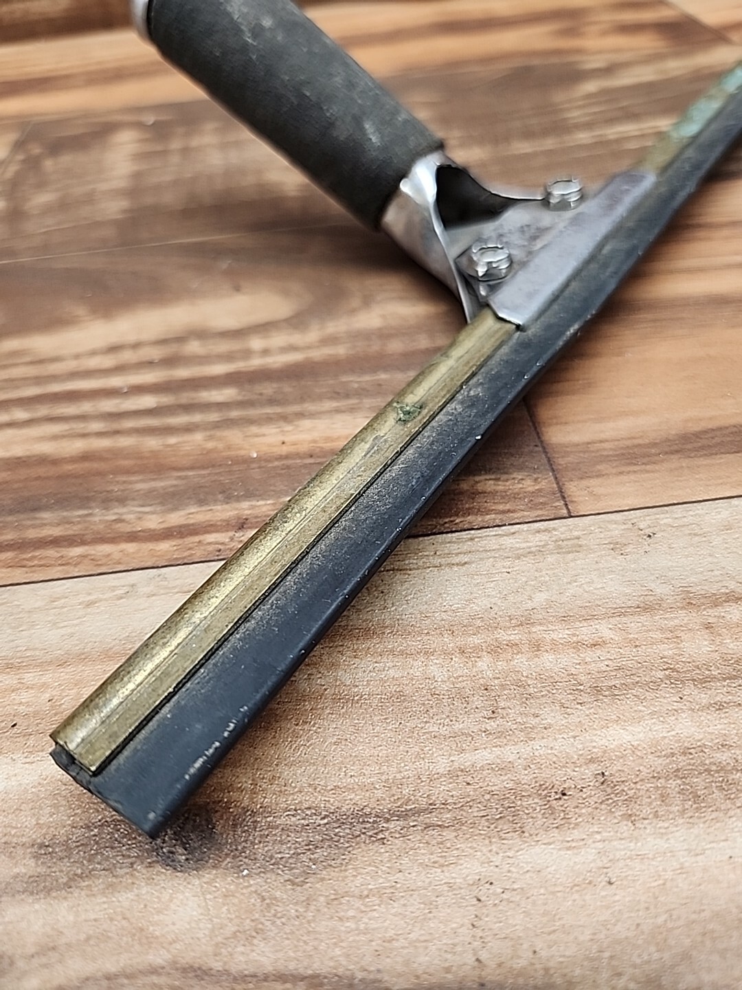ETTORE Chrome and Brass Master Squeegee Made in USA 11 1/2″ Window Cleaning