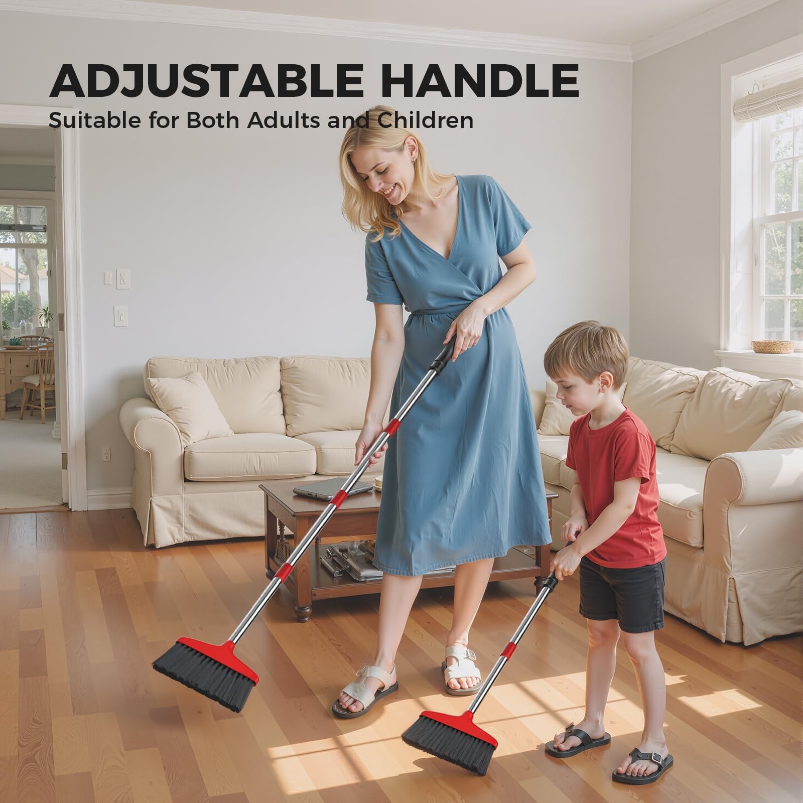 Handy Broom, Indoor/Outdoor Brooms, Duty Kitchen Broom, for Home Garage Kitch…