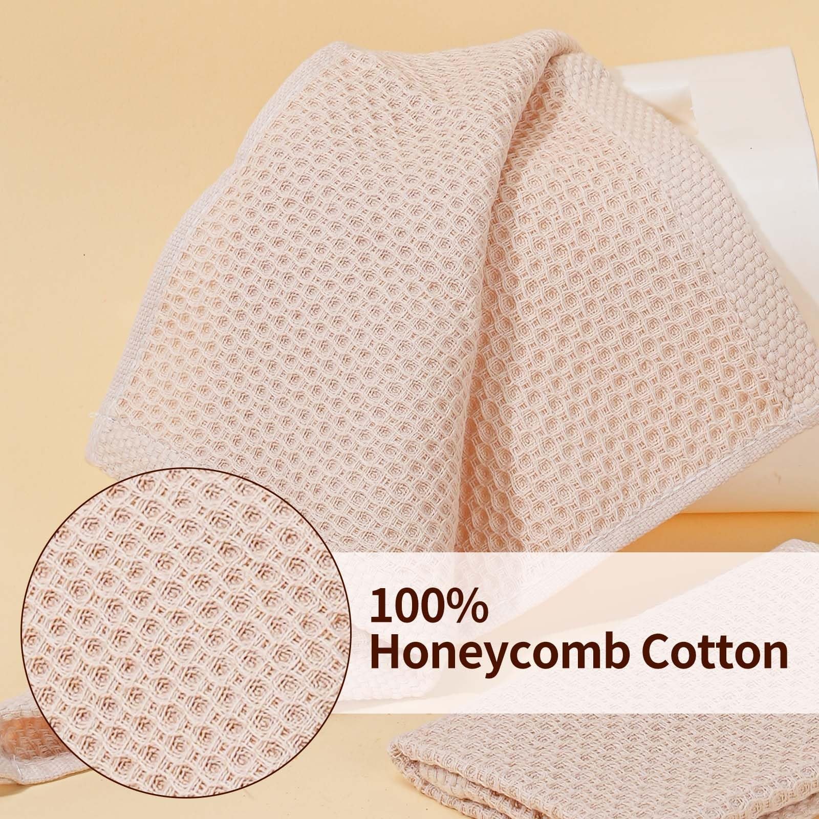 Cotton Dish Towels 6 Pack,12×12 Inch – Super Absorbent, Quick-Dry & Reusable …