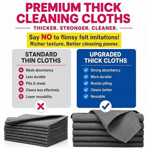 Magic Cleaning Cloth, 6 Pack Microfiber Cleaning Cloths, Streak-Free & Lin