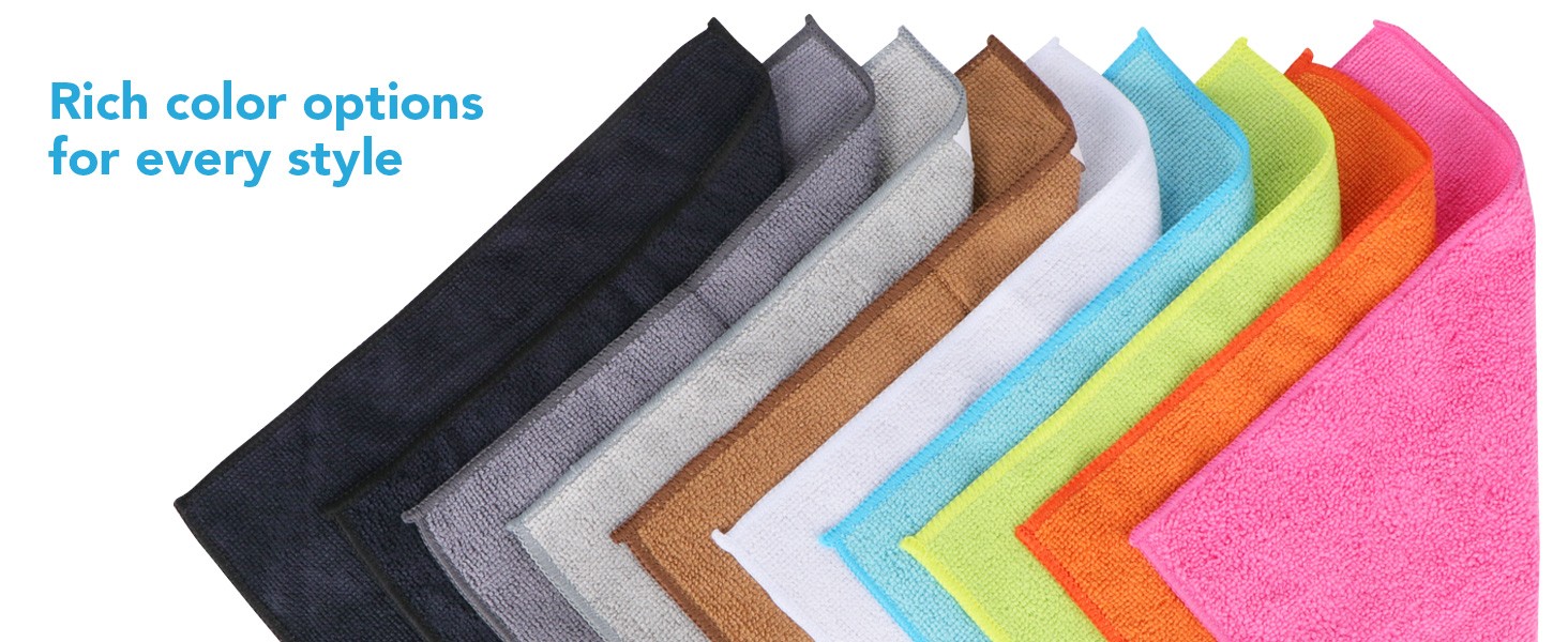 Microfiber Cleaning Cloth-8PK, Microfiber Towels for Cars 12″x16″ | Soft