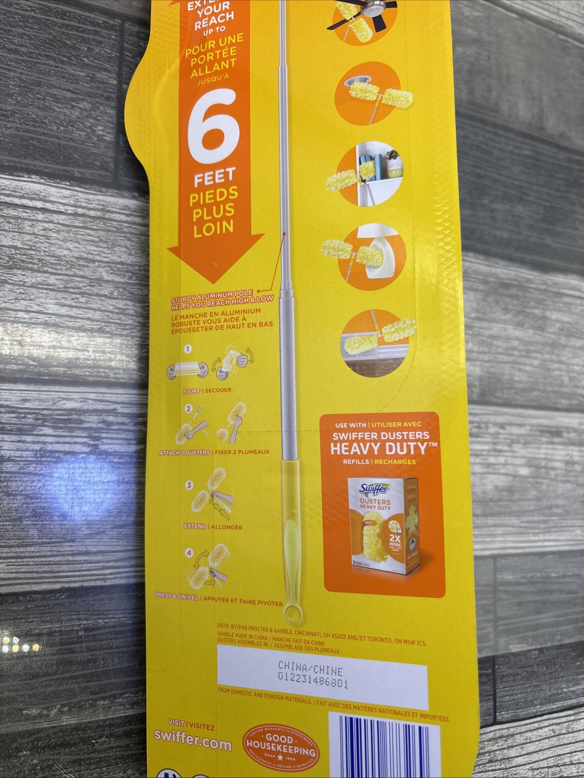 Swiffer Heavy Duty 6’ Extendable Handle Dusting Kit + 4 Duster Refill {E6}
