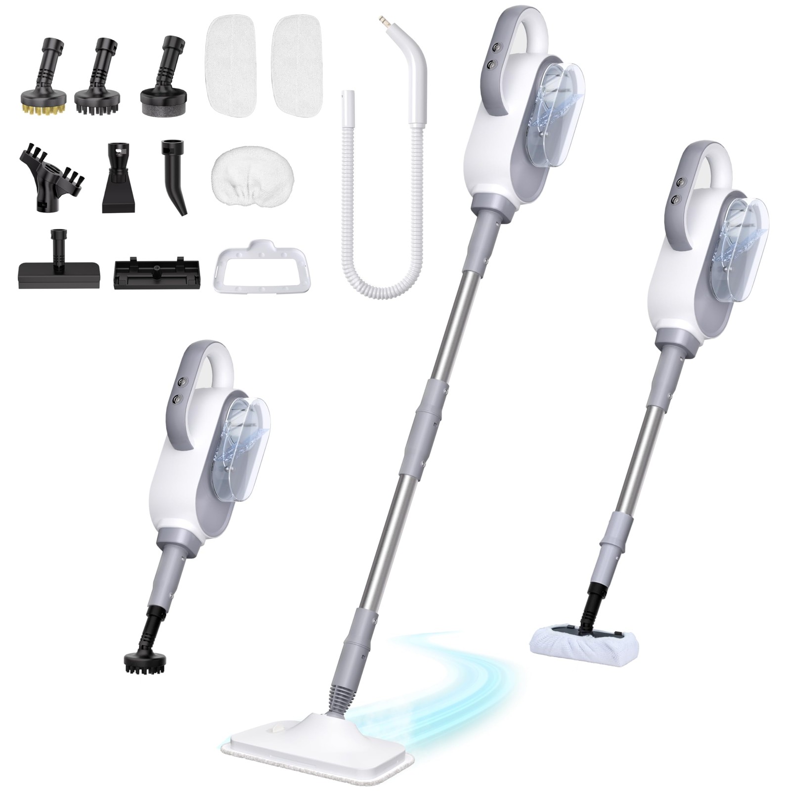 Steam Mop, 13-in-1 Powerful Handheld Steam Cleaner with 13 Accessories, 500ML…