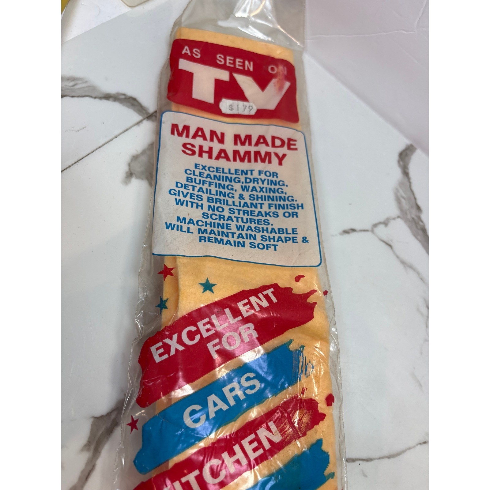 Vintage As Seen On TV Man Made Shammy Cleaning Cloth West Germany 20×13.5