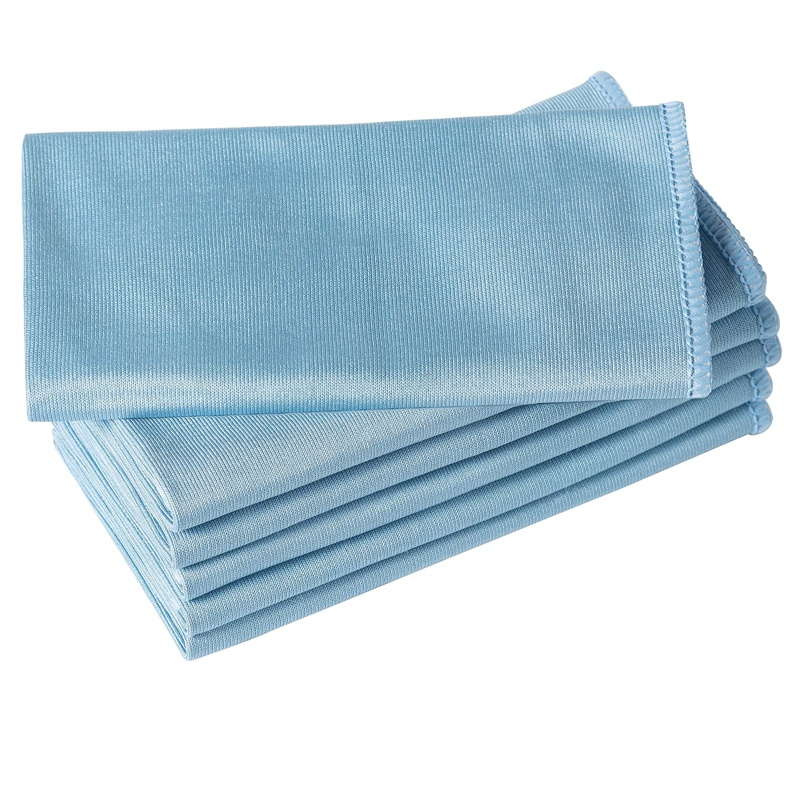 6 Pack Microfiber Glass Cleaning Cloth 16 Inch X 16 Inch Lint Free Quickly Clean