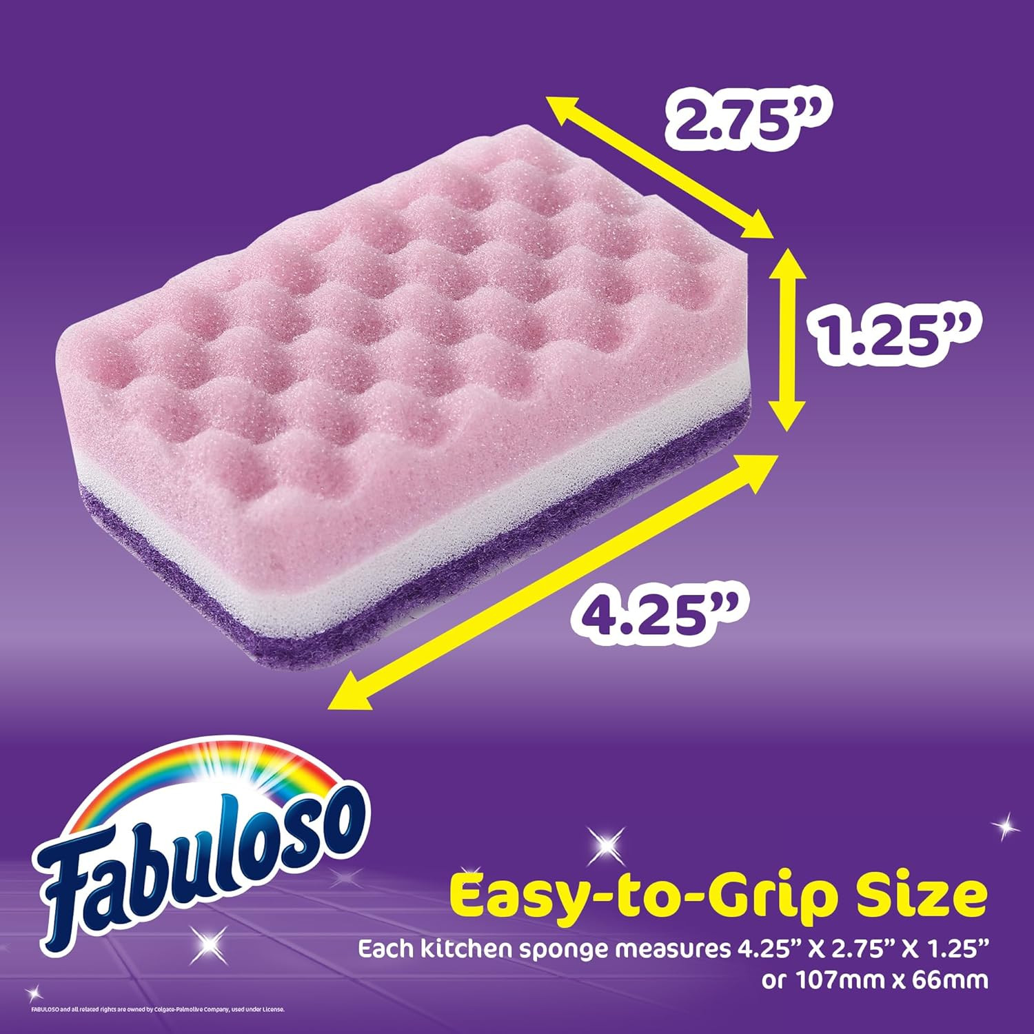 Sponges, Purple – Scratch-Free Scrubber for Dishes and Surfaces – Dishwashing Sp