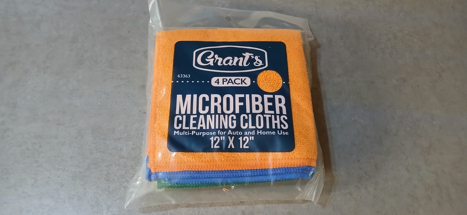 GRANT’S Microfiber Cleaning Cloth 12″ x 12″, 4-Pack