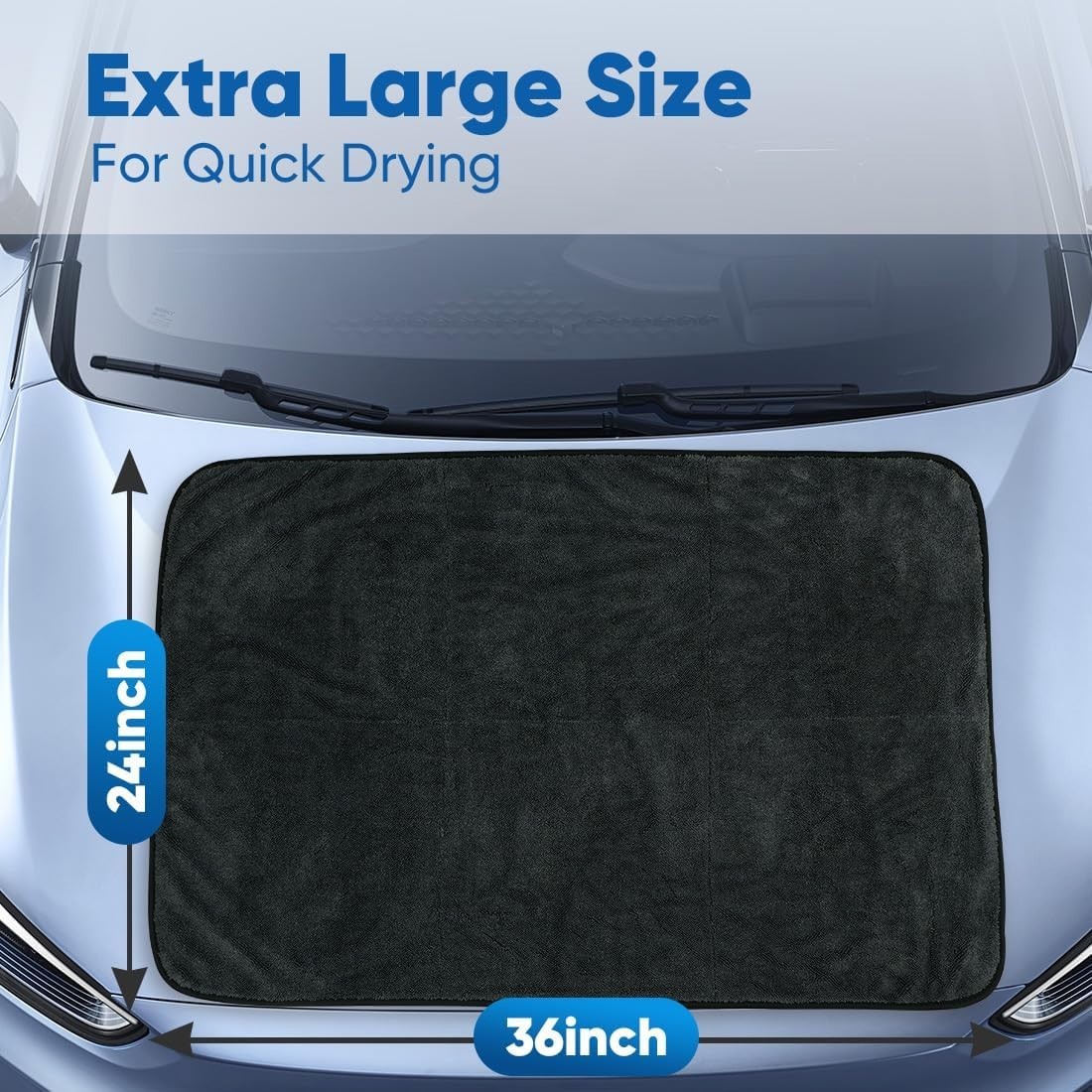 Toalla de secado para auto de microfibra ultra absorbente sin rayas ni manchas