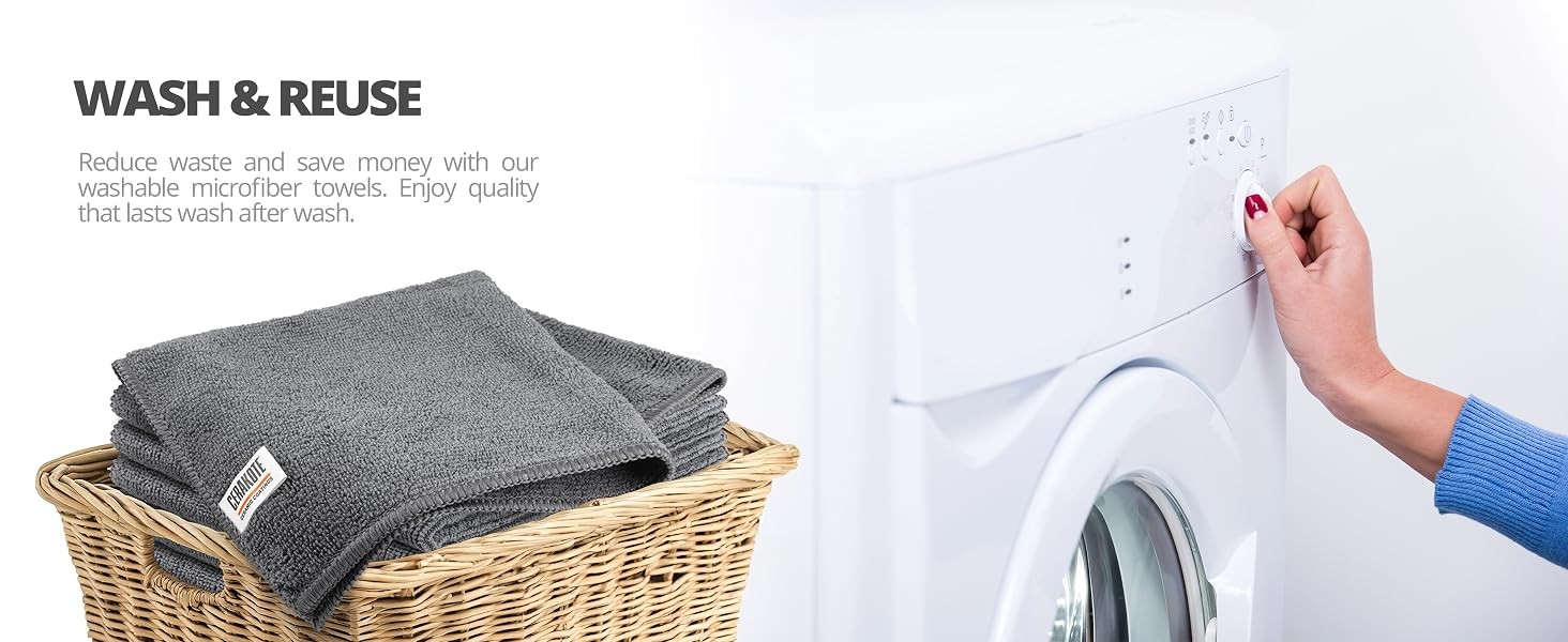 Microfiber Towels (12 Pack) – Cleaning and Application Towels – Durable 300 GSM