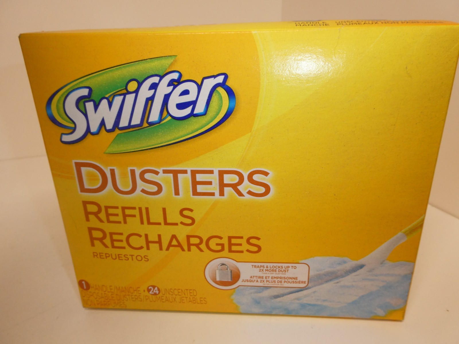 New 24PK Swiffer Dusters Refills Recharges Unscented Duster Refills + 1 Handle