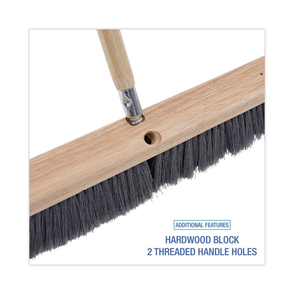Boardwalk 20418 3″ Flagged Polypropylene Bristles 18″ Brush Floor Brush Head New
