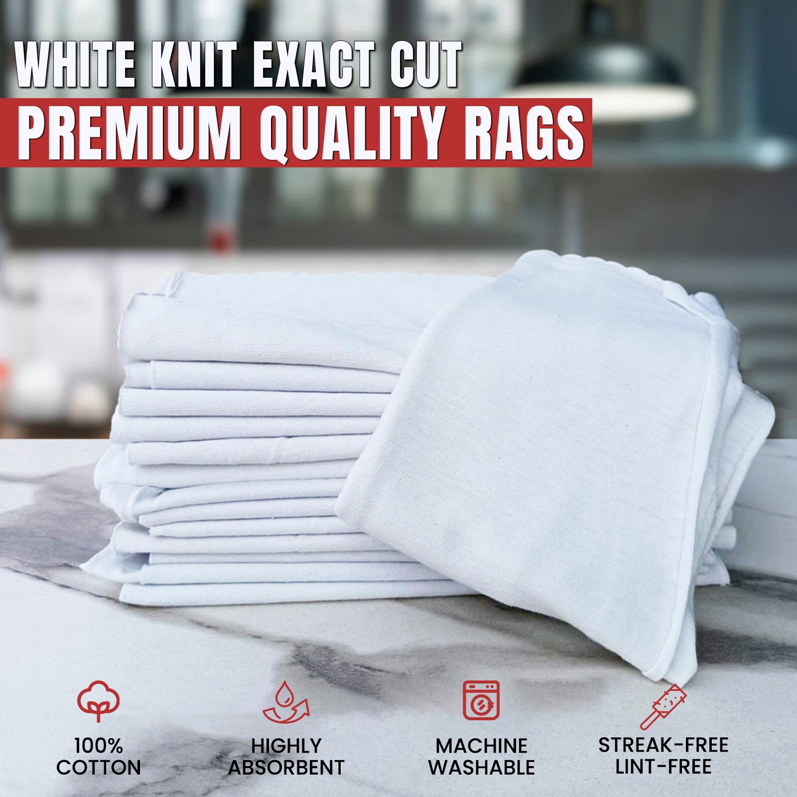 New White T-Shirt knit Rags 20×20″ | Bulk Knit Wipes – Exact Cut Cleaning Cloth