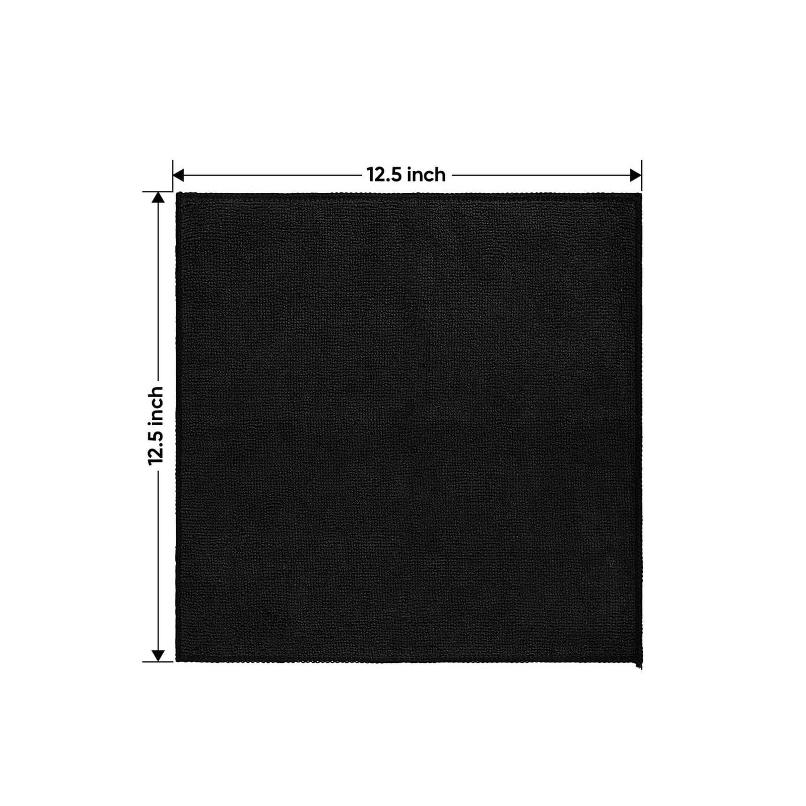 HOMEXCEL Black Microfiber Cleaning Cloths 12 Pack, 12.5 x 12.5 inch Microfibe…