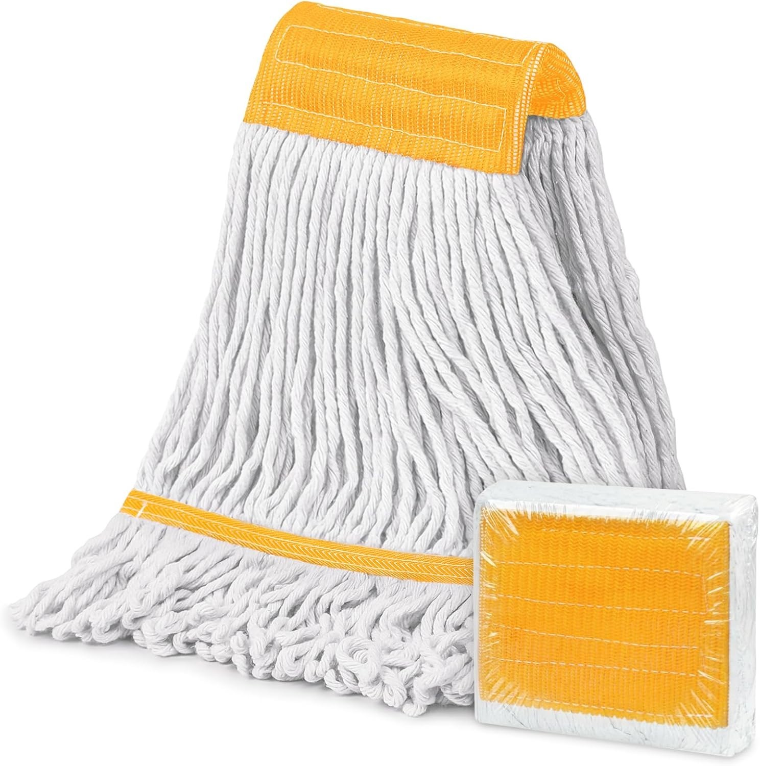 1PK Commercial Mop Head Replacement 16 oz, Heavy Duty Wet Industrial Mop Refi…