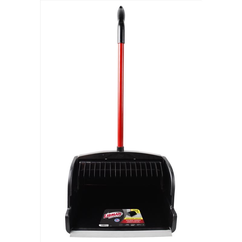 Libman 1168 Black Plastic High Power Upright Large Scoop Dust Pan 16 in.
