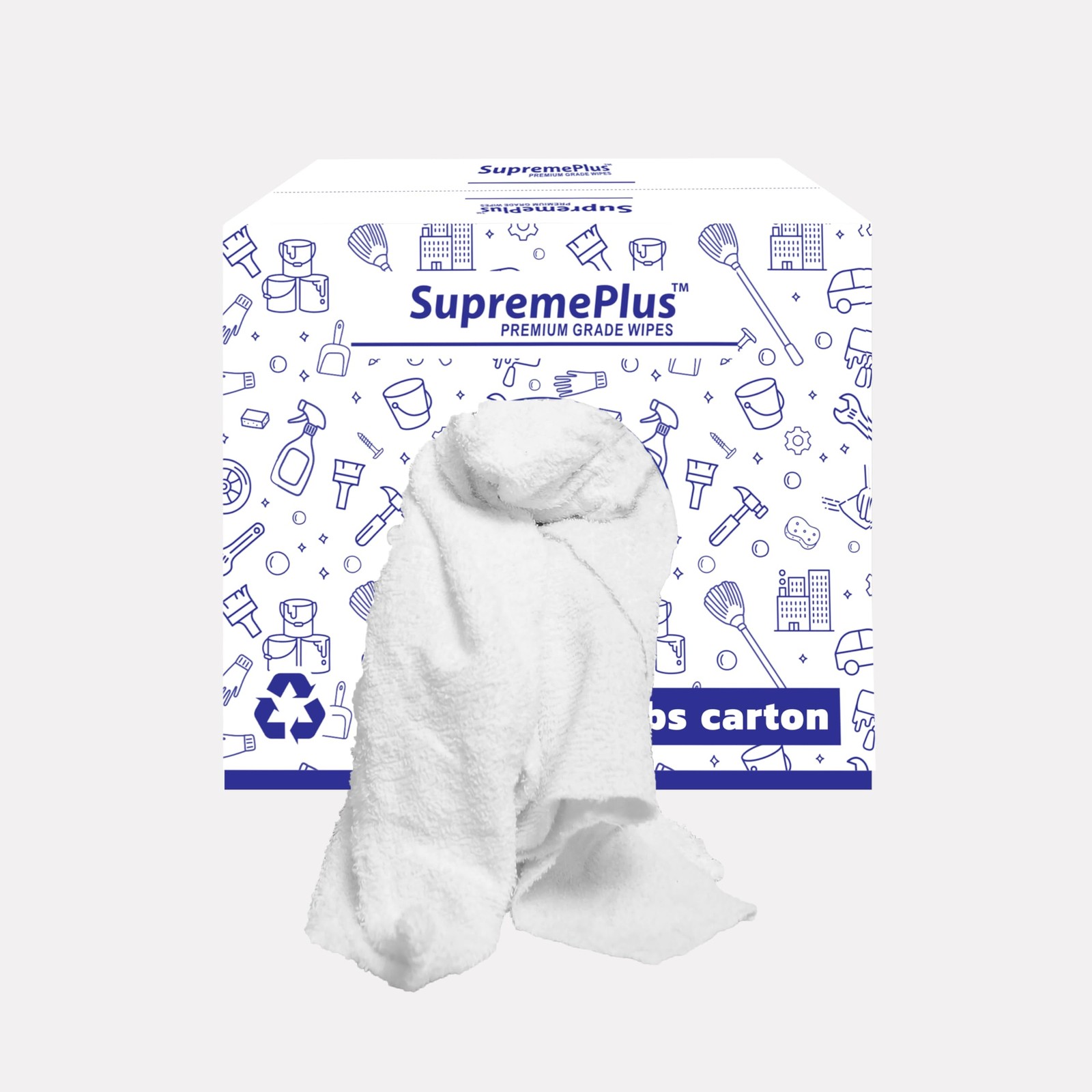 Recycled White Terry Cloth Rags (10 lbs. Box) – High Absorbent Terry Towel Cl