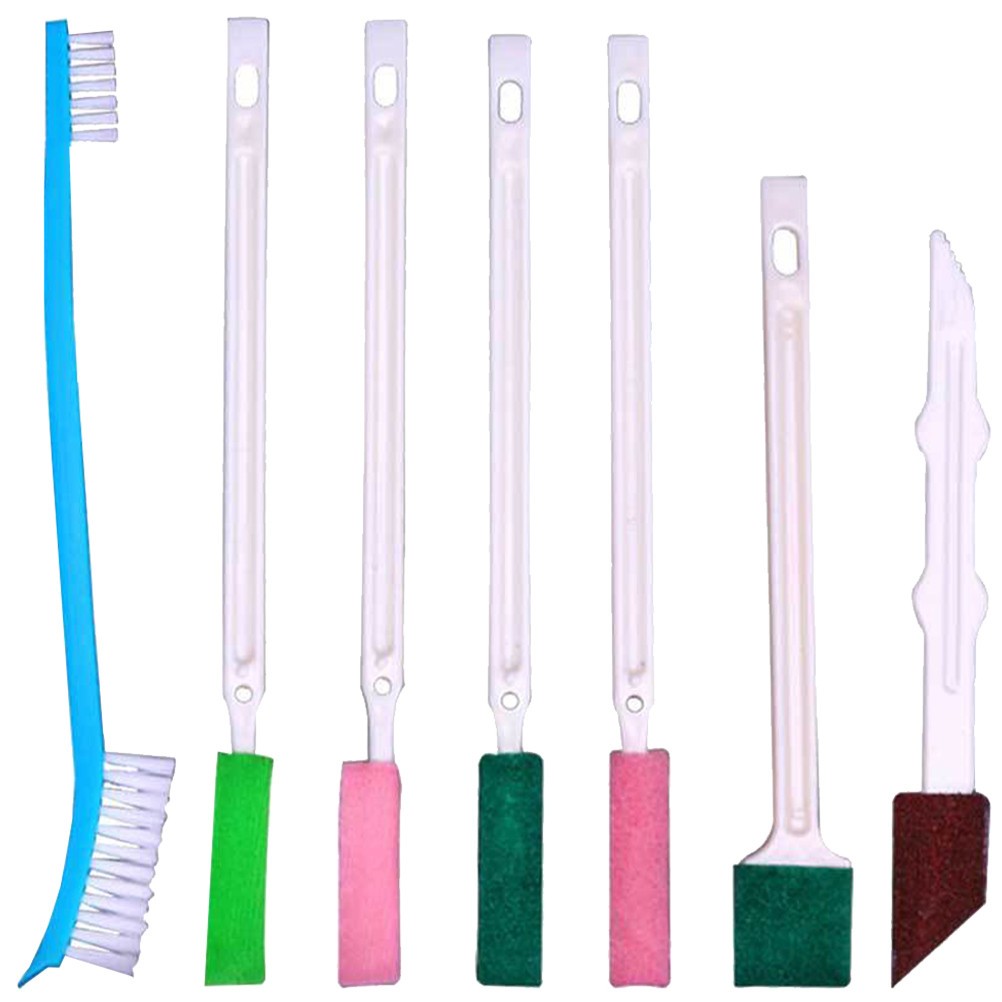 Bathroom Brush Polyester For Households Kitchen Cleaning 7Pcs 5.3×0.6in