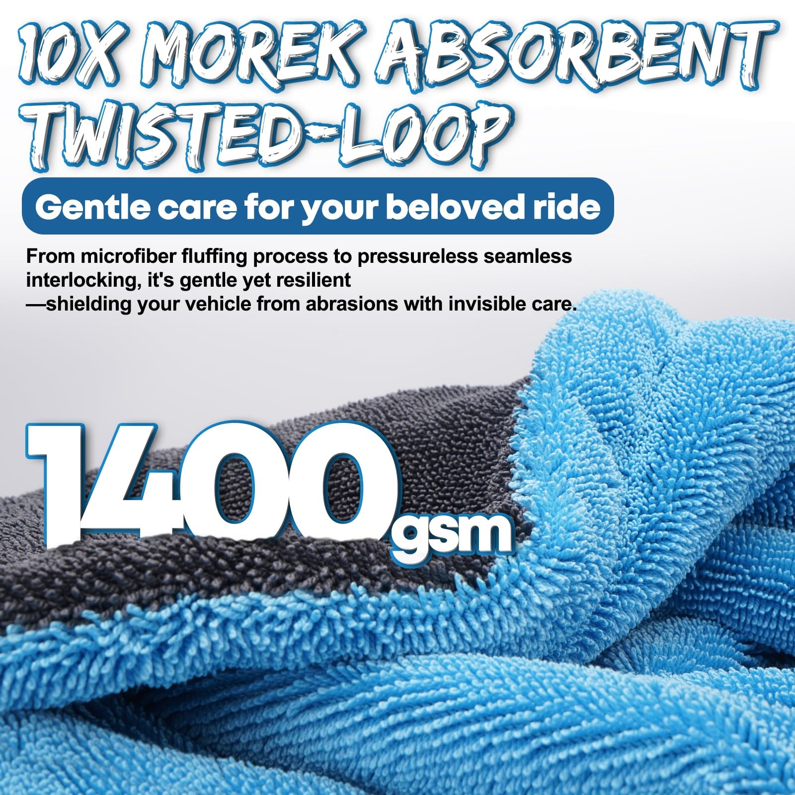 Metyond 48”x24” Car Drying Towel for Full-Sized SUV, Dual Sided Microfiber Ca…