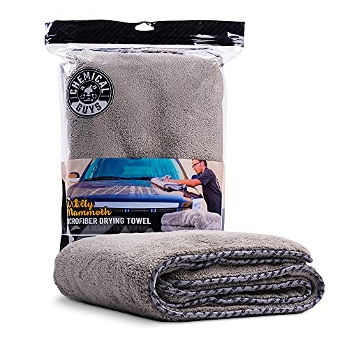 Woolly Mammoth Large Microfiber Drying Towel – 36 x 25 Inch Ultra 1 Pack Gray