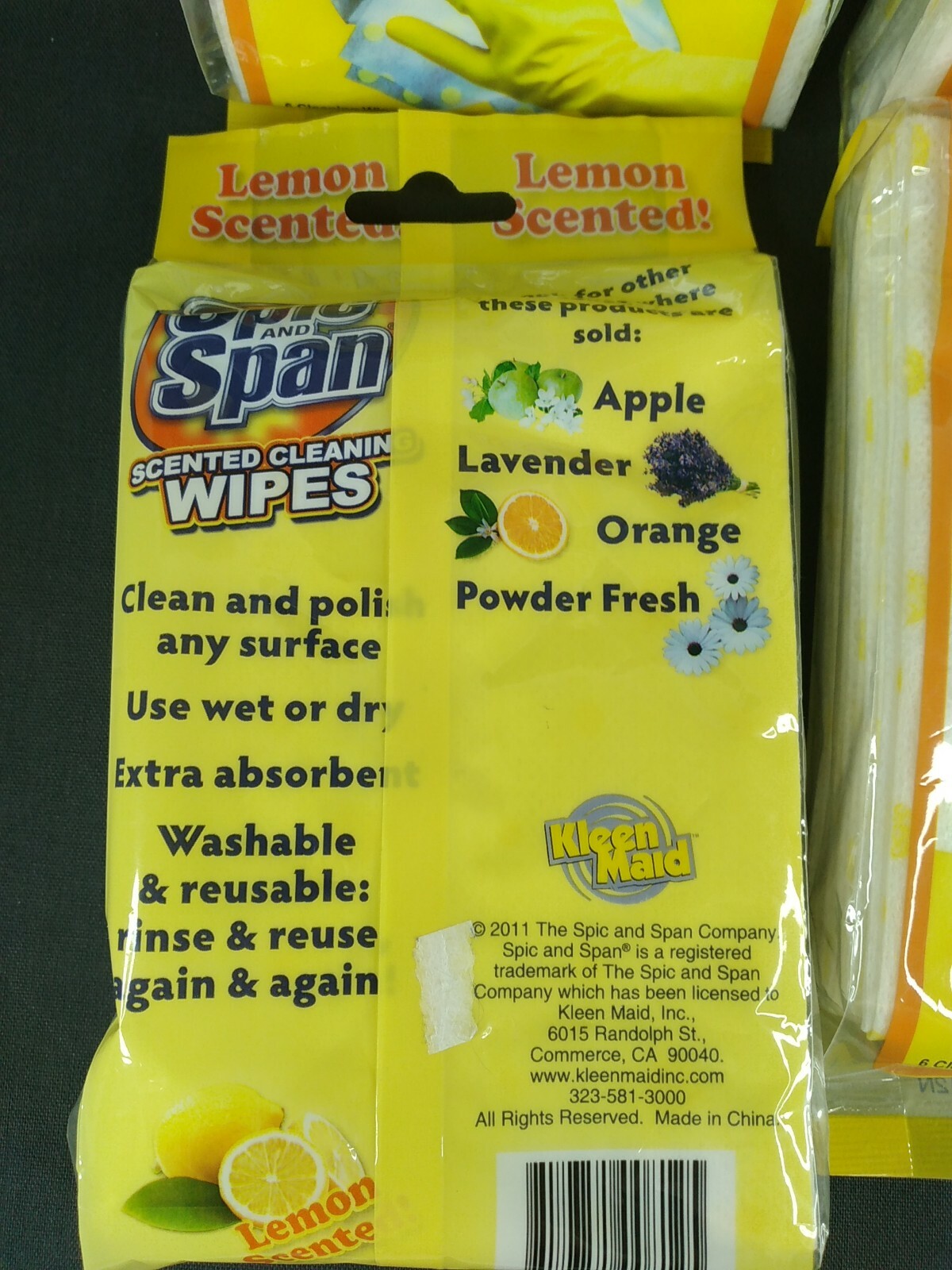 4 Spic And Span Scented Lemon Cleaning Towels Packs of 6 New Sealed 24 Total