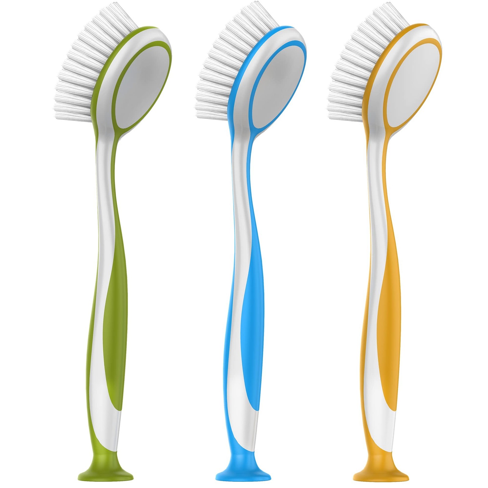MR.SIGA Round Dish Brush, Size: Dia 5.5 x 25cm – Pack of 3