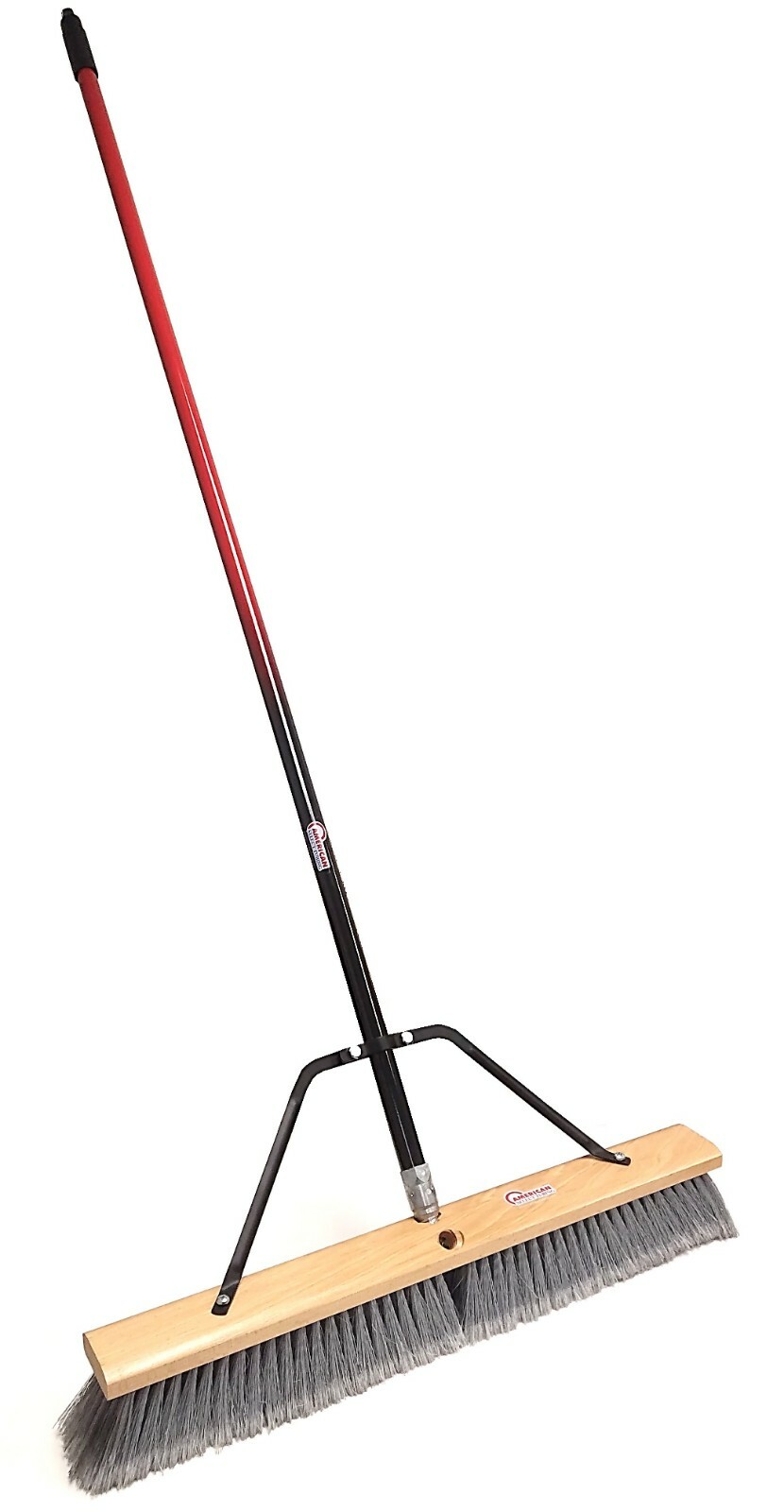 24″ Multi-Surface Push Broom with Two Color Handle