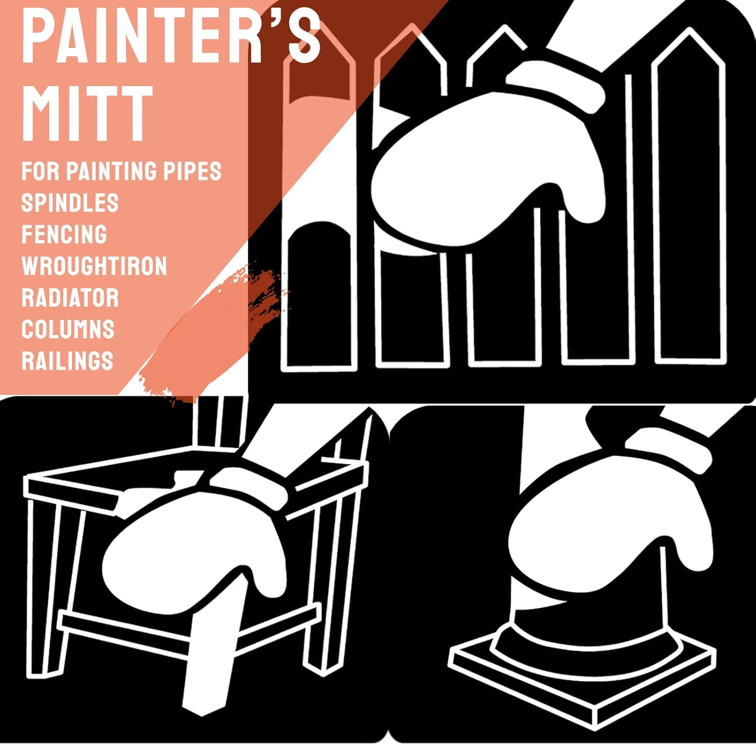 Paint Mitt,Painter’S Mitt with Thumb,Deck Stain Applicator for Painting Cleaning