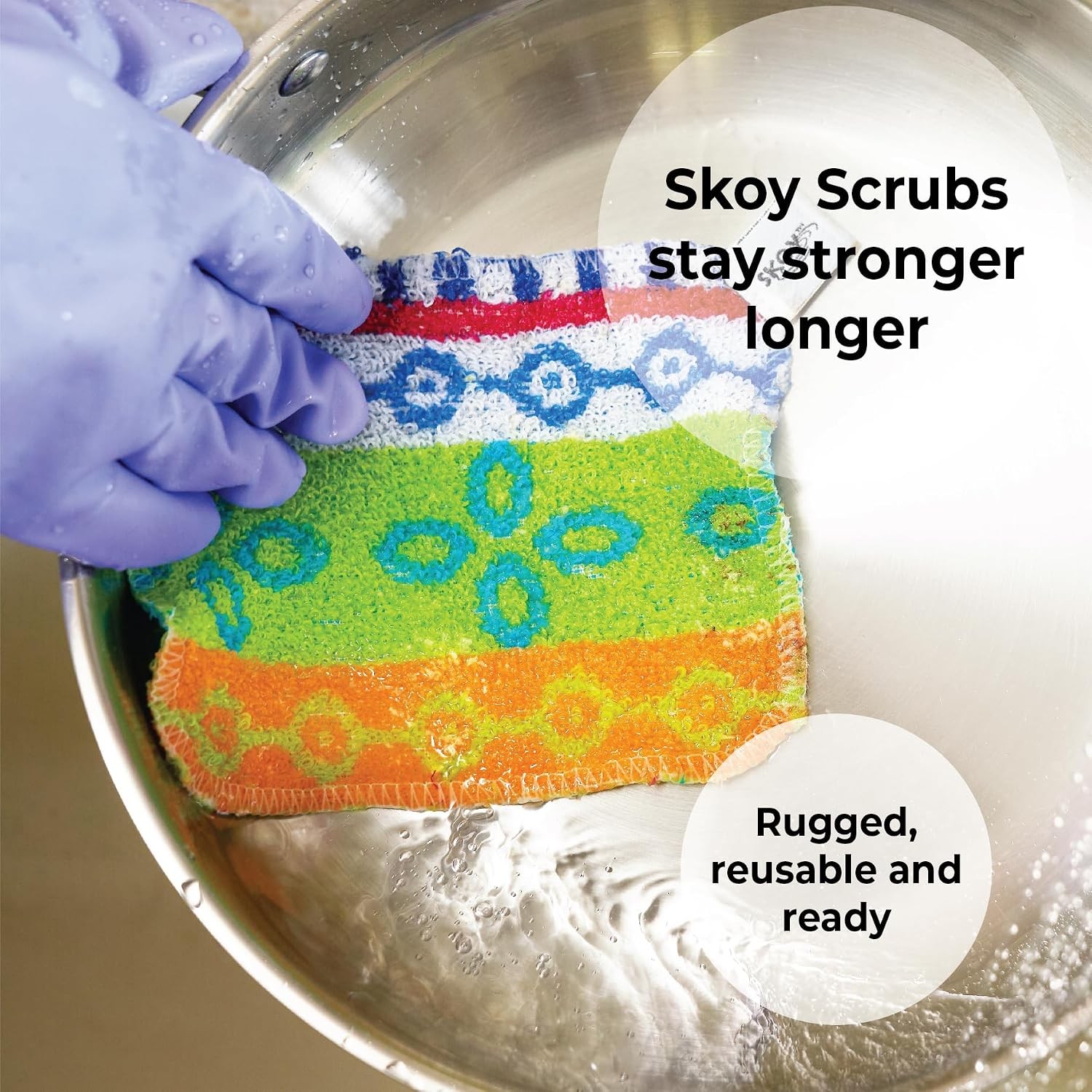Reusable Non Scratch Kitchen Dish Scrubbers Dish Scrubbing Pads 4 Pack
