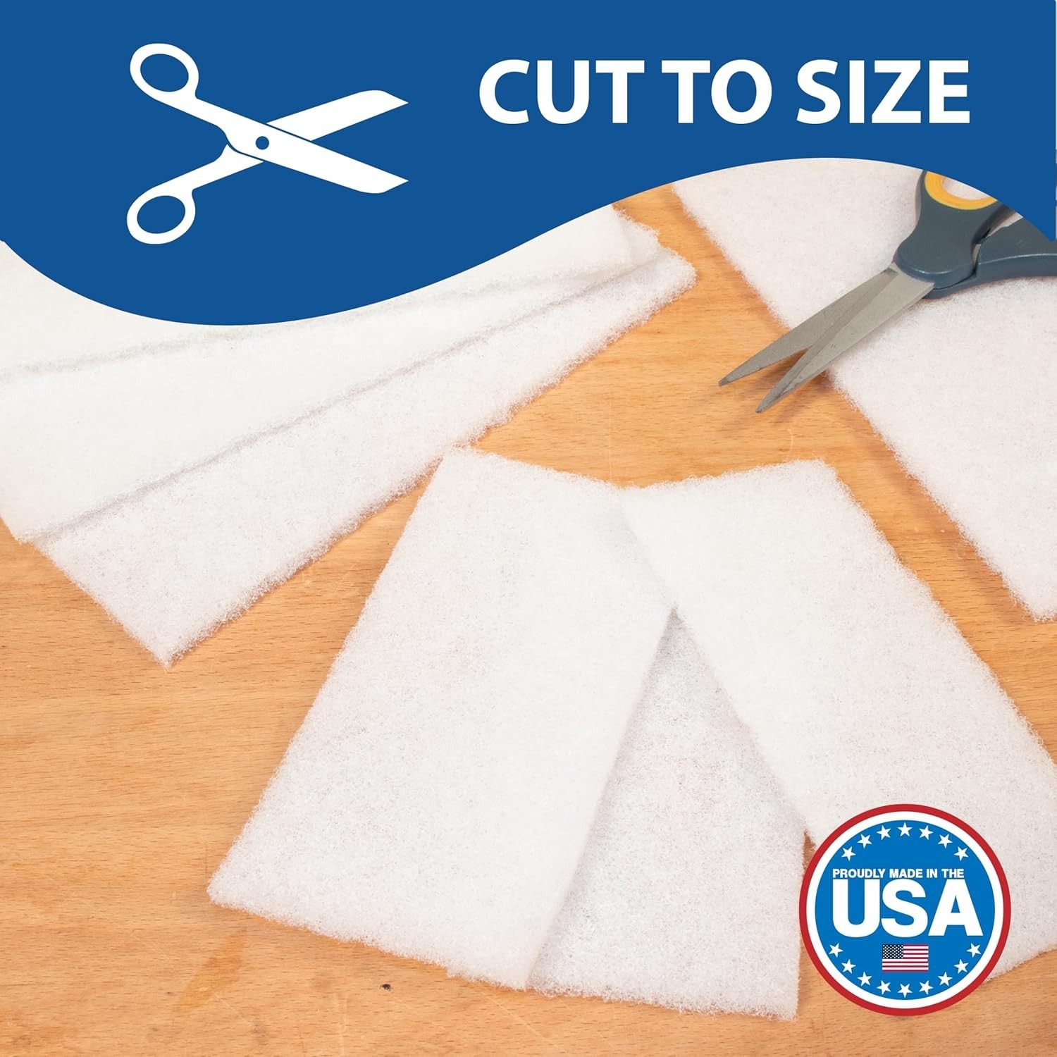 10 Pack of 6 x 9 White Non Scratch Non-Woven Pads for Buffing Cleaning Polishing