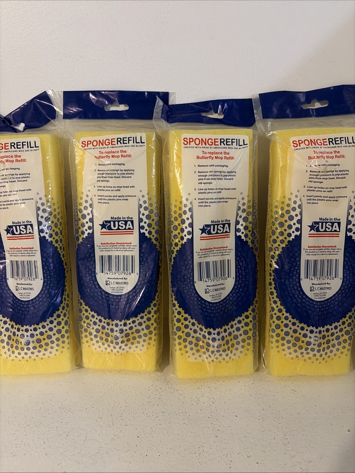 5 Butterfly Mop Set Absorbent Cellulose Poly Sponge Refill Head Type I USA NEW