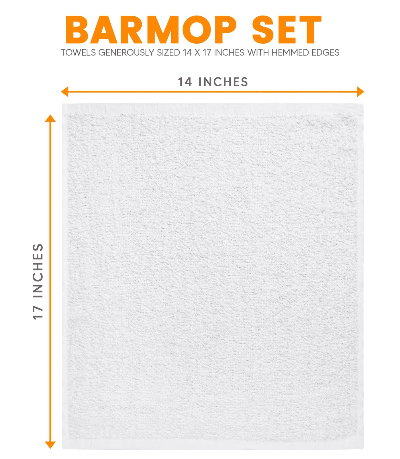 Terry Bar Mop Towels pack Of 60 “ Absorbent And Quick Drying Commercialgrade C