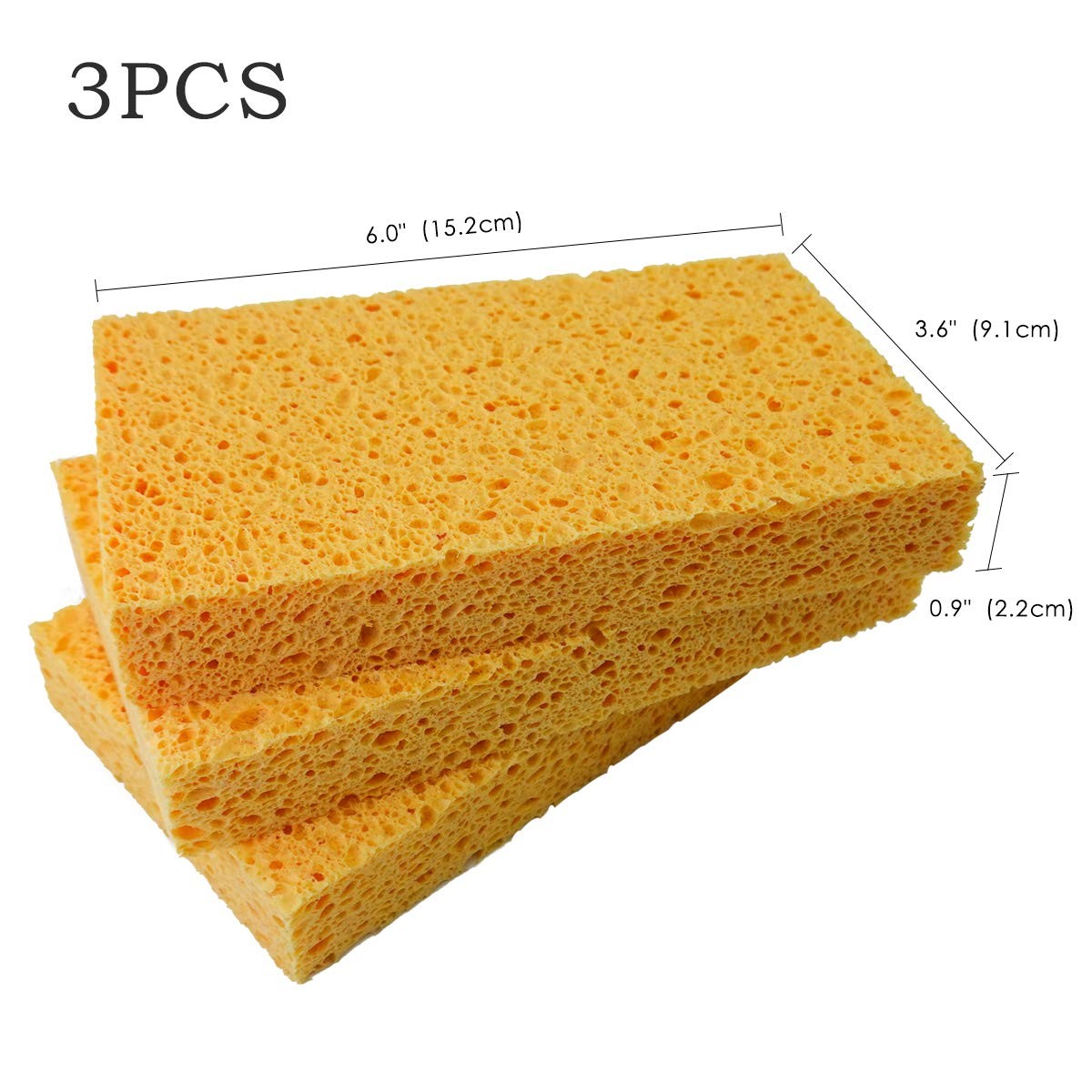 6 x 3.6 x 0.9 Inch JK SP-T22 Large Sponge, Kitchen Sponges, Handy Sponges, Ce…