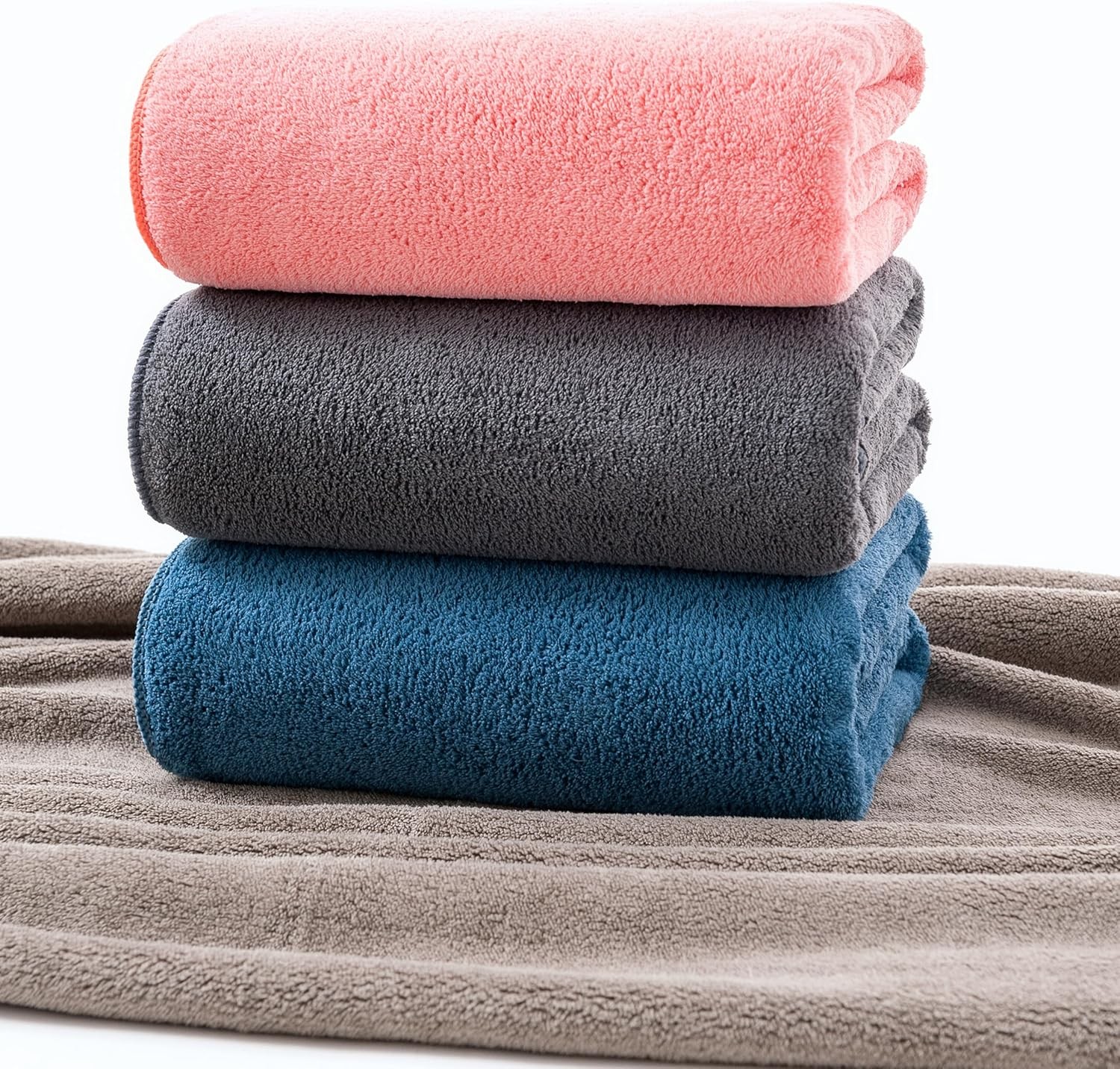 8-Piece Soft Microfiber Towel Set Incredibly Absorbent Lightweight Quick Dry and