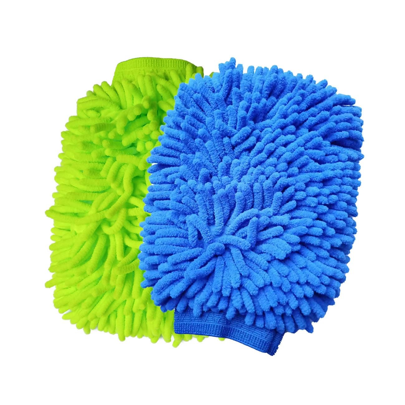 2 Pack Car Wash Mitt Microfiber Chenille Car Wash Mitt Scratch Free for Cars