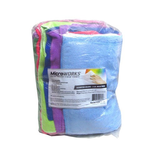 60-PACK AUTO POLISHING TOWELS MICROFIBER CLEANING CLOTH Blue 16×16 in.