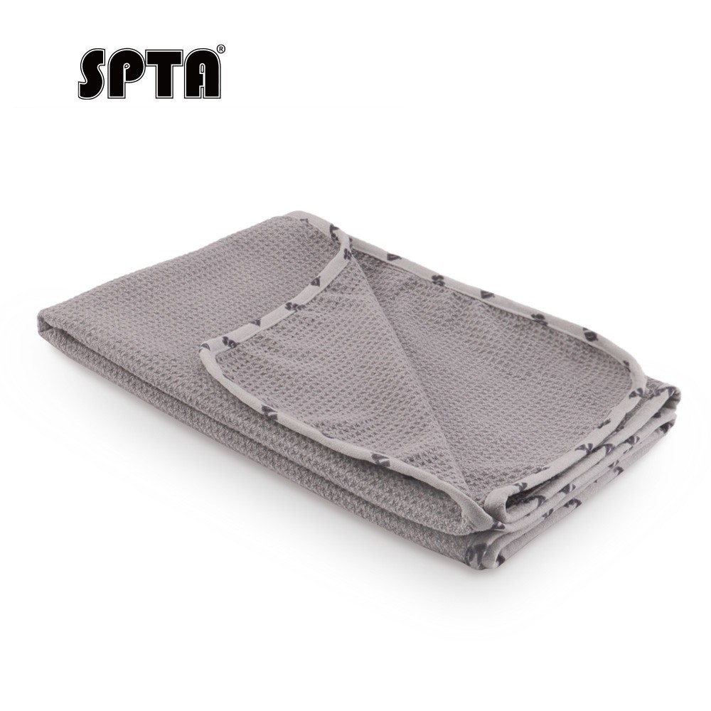 SPTA 1Pc 380GSM Microfiber Drying Towel Waffle-Weave Highly Absorbent 25″ x 34″