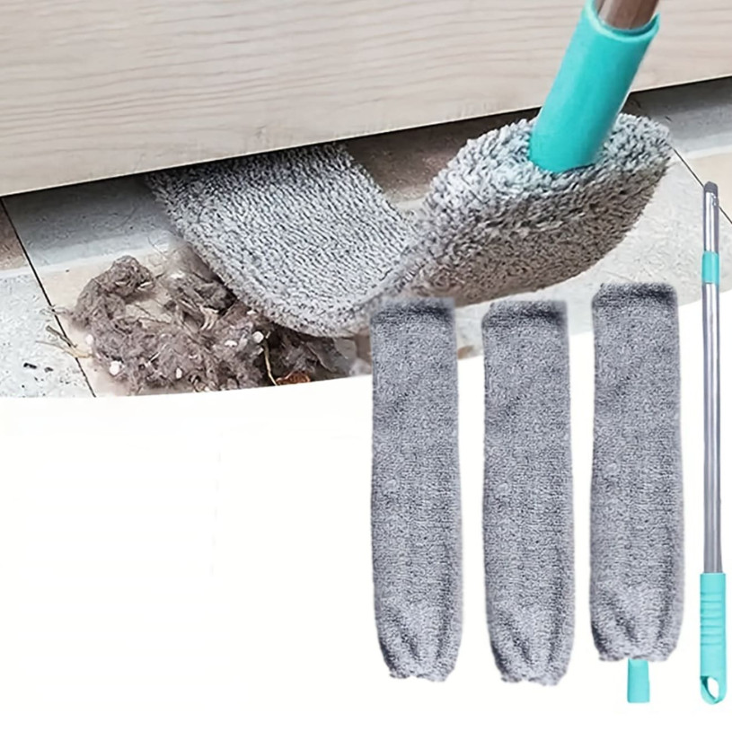 Microfiber Dusting Brush with Extension Rod Washable Extendabl Dust Duster Brush