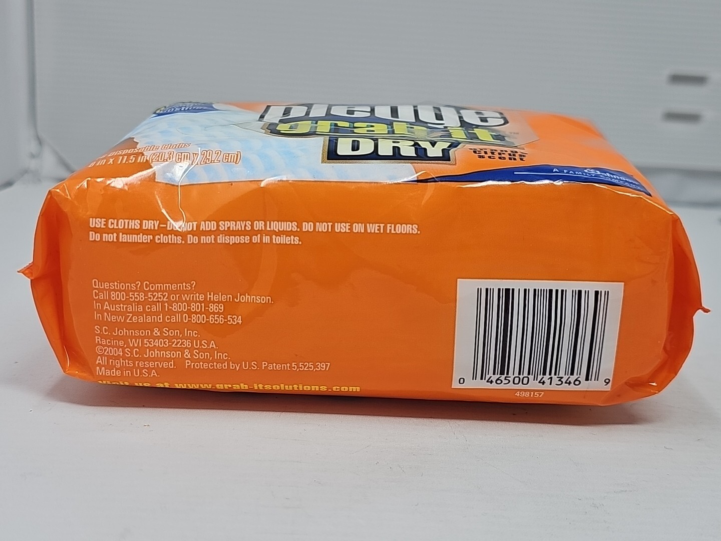 Pledge Grab It Refills Disposable 16 Dry Dusting Cloths READ Orange Citrus Scen5