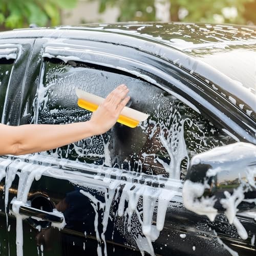 Pack 14 Inch Car Drying Squeegee Longer Silicone Water Squeegee Window 2 Yellow