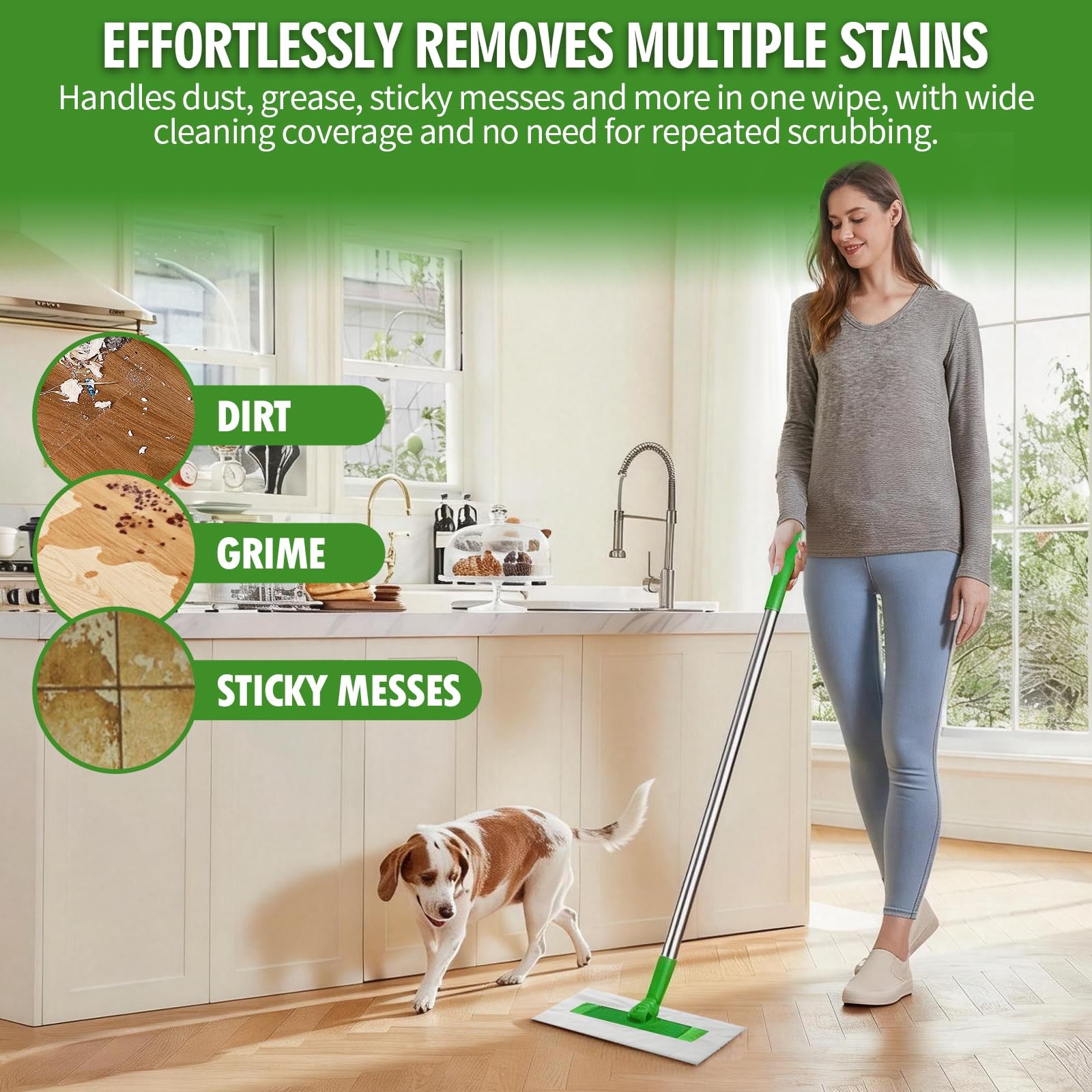 36 Count Heavy Duty Wet Pad Refills, Compatible with Swiffer Sweeper Mop & Cl…
