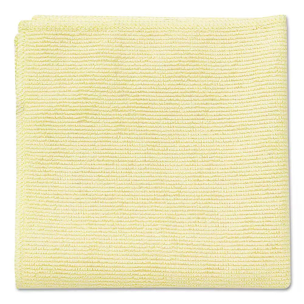 16 In. X 16 In. Light Commercial Yellow Microfiber Cloth (24-Count)