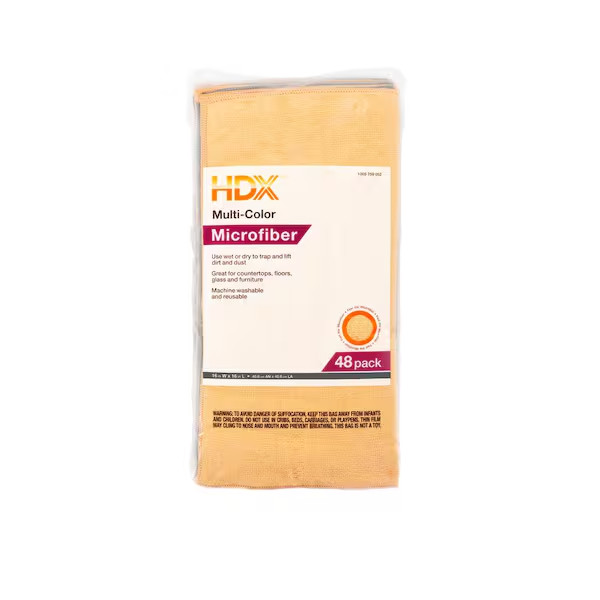 16 in. x 16 in. Multi Purpose Microfiber Towel (48 Pack)