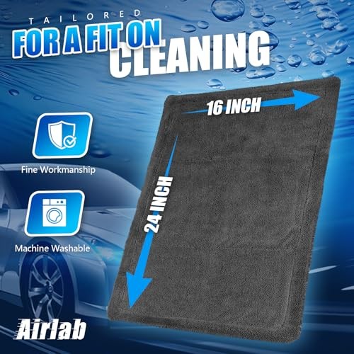 Car Drying Towel Microfiber 24 X 16 Inch, Pack of 1, Dark Grey, 1200 Gsm