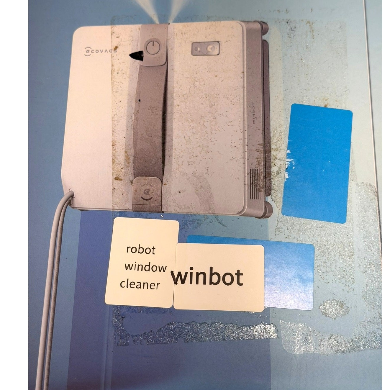 Ecovacs WINBOT Mini WG841-01 Robotic Window Cleaner Box Tested Open Original Box