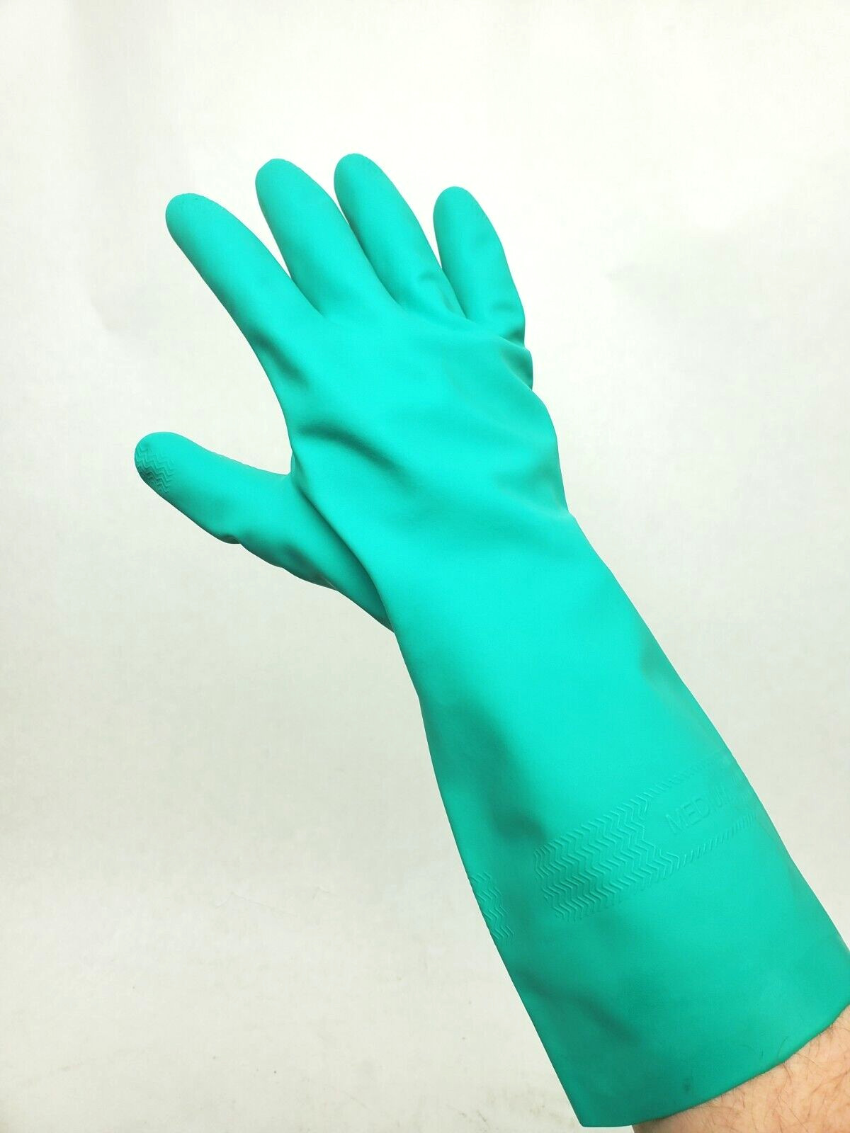 12 PAIRS! NITRI-MASTER Chemical Resistant Nitrile Rubber Gloves 15mil MEDIUM HR