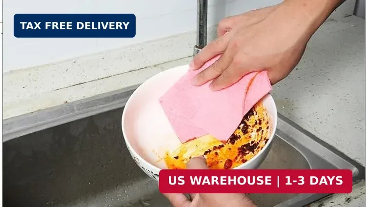 Reusable Cleaning Cellulose Sponge Cloths Absorbent Wipes Clean Kitchen Car Dish