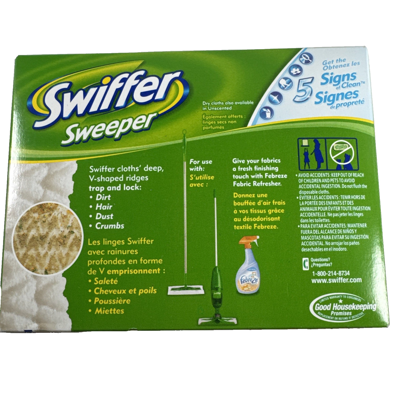 NOS 2007 Swifter Sweeper Citrus Scent Disposable Dry Sweeping Cloths Deep Ridge