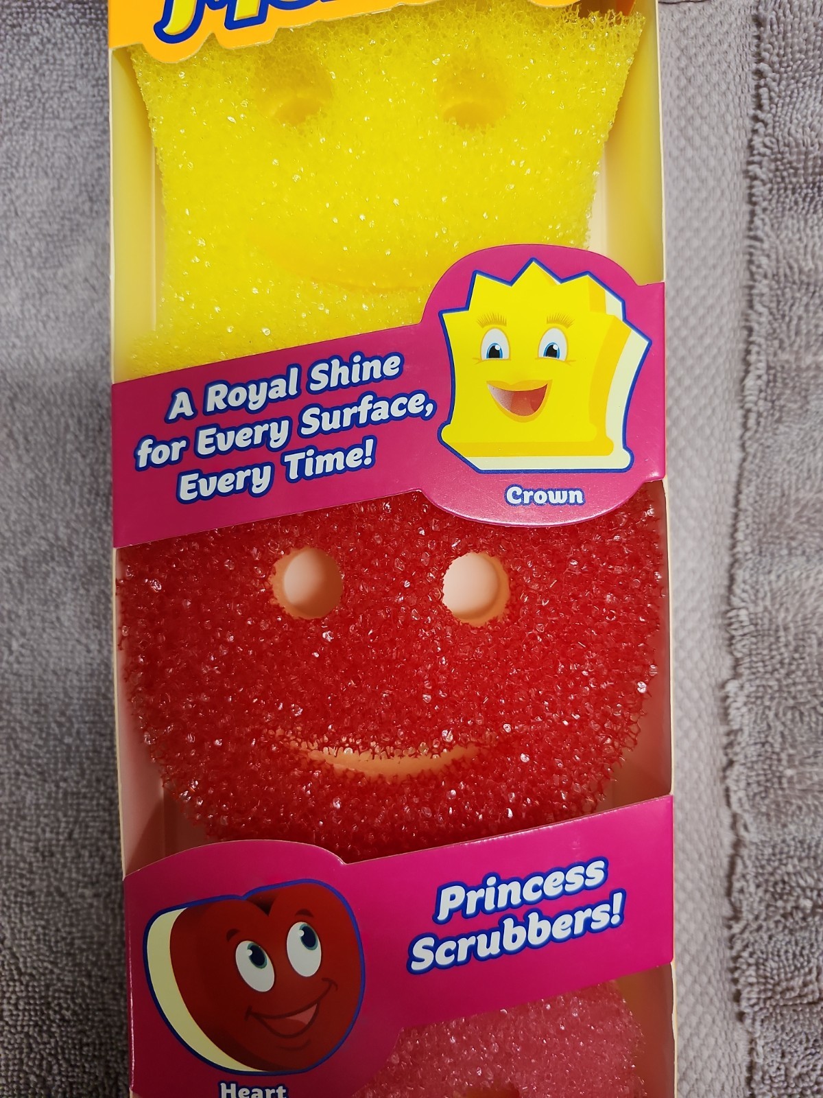 New Scrub Daddy Mommy Special Edition Princess 3pk Crown Heart Double Sided