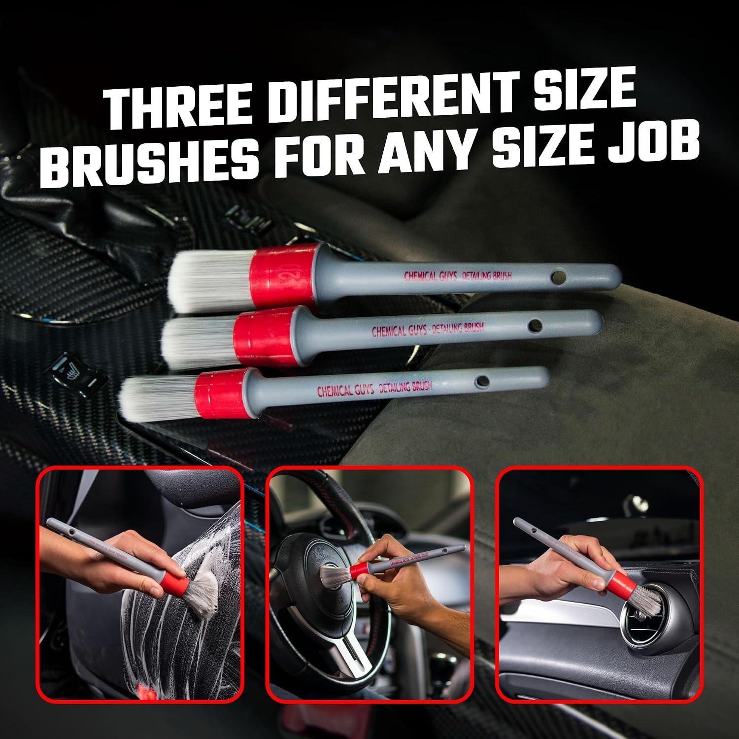 Soft Detailing Brushes Interior Car Detailing Tools Chemical Guys Brushes